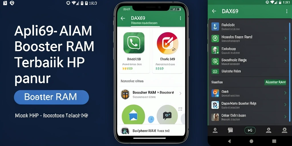 Tampilan antarmuka aplikasi DAX69 yang sederhana dan user-friendly.