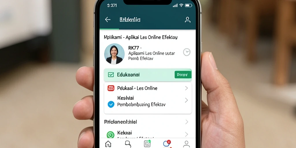 Antarmuka RK77 yang ramah pengguna untuk les online.