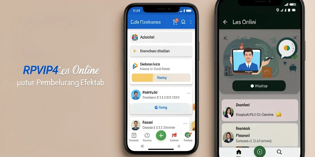 Tampilan antarmuka RPVIP4 yang menarik dan fungsional untuk Les Online.