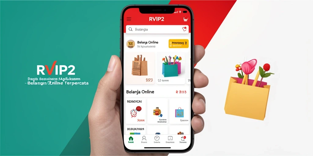 Antarmuka aplikasi RVIP2 yang memudahkan belanja online.