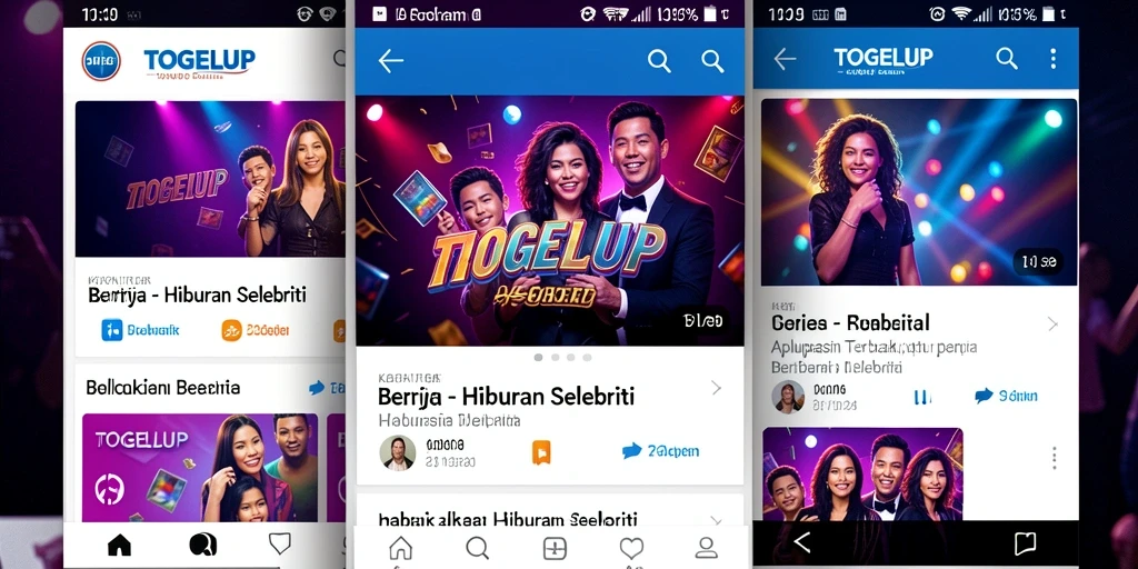 Antarmuka TOGELUP menampilkan berita hiburan selebriti yang menarik.