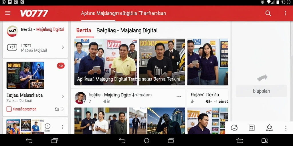 Antarmuka VO777 yang menarik untuk membaca Majalah Digital.